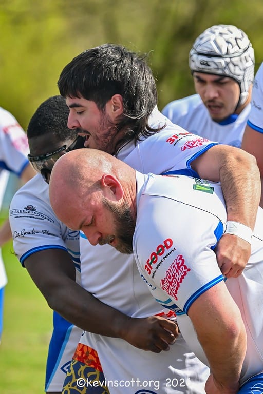 AAC 2nd XV players regrouping together against Zaanse RC